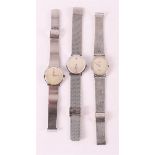 Three various vintage Golana men's wristwatches.