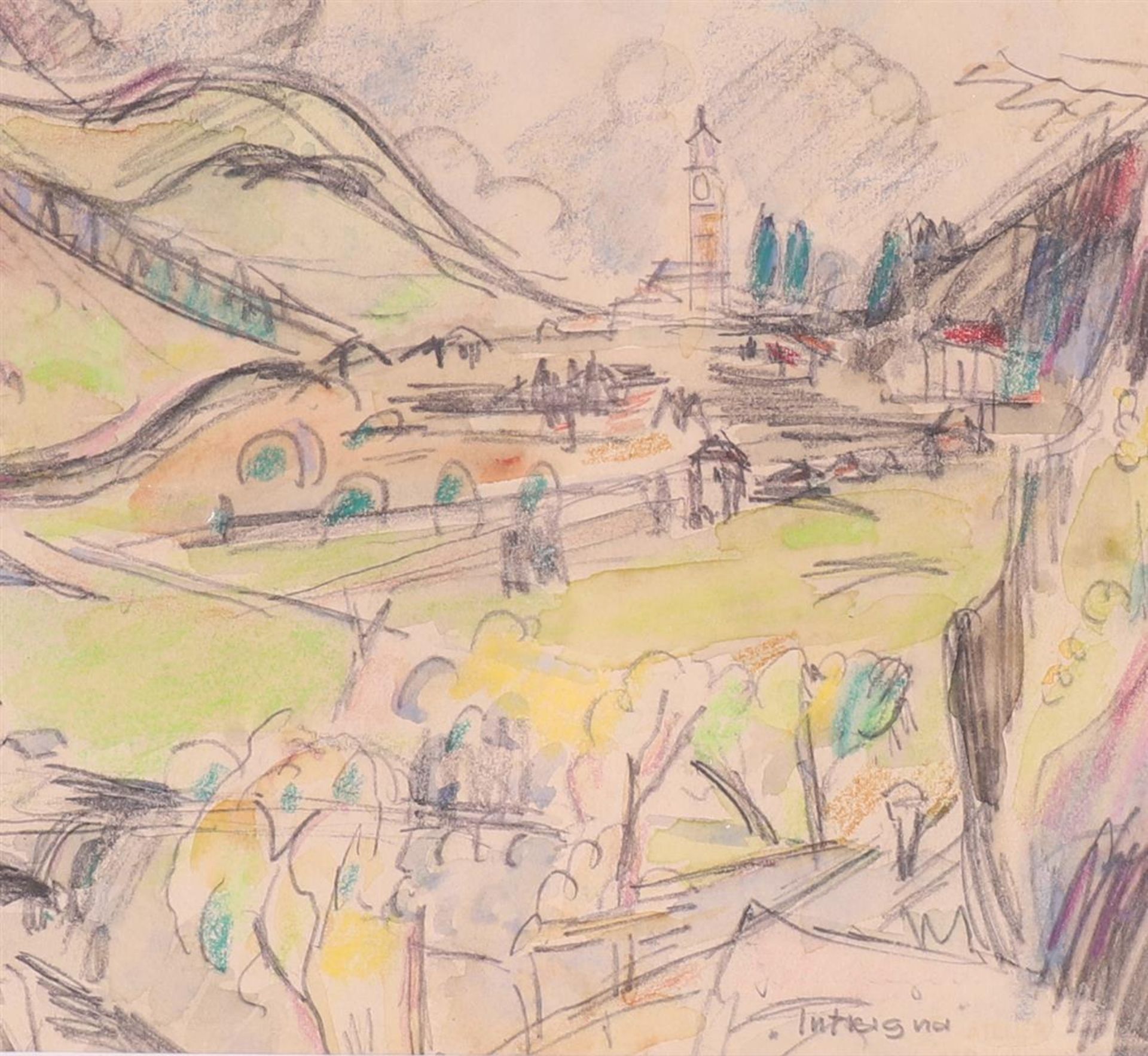 Wiegers, Jan (1893 -1959) 'View of Intragna, Ticino, Switzerland - Image 3 of 3