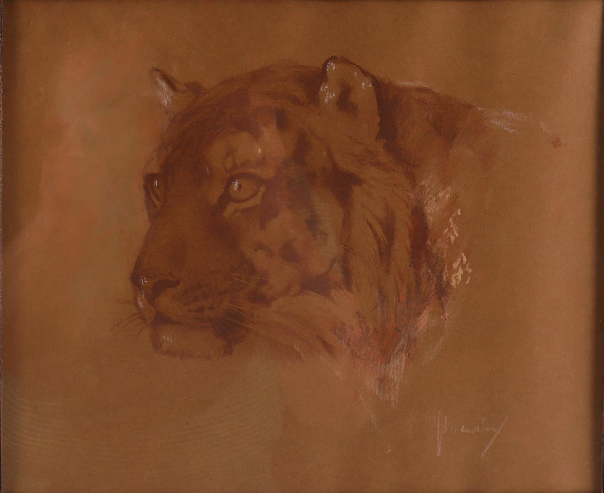 Mension, Cornelis Jan (Delft 1882-1950) 'Tiger's Head', - Image 2 of 3