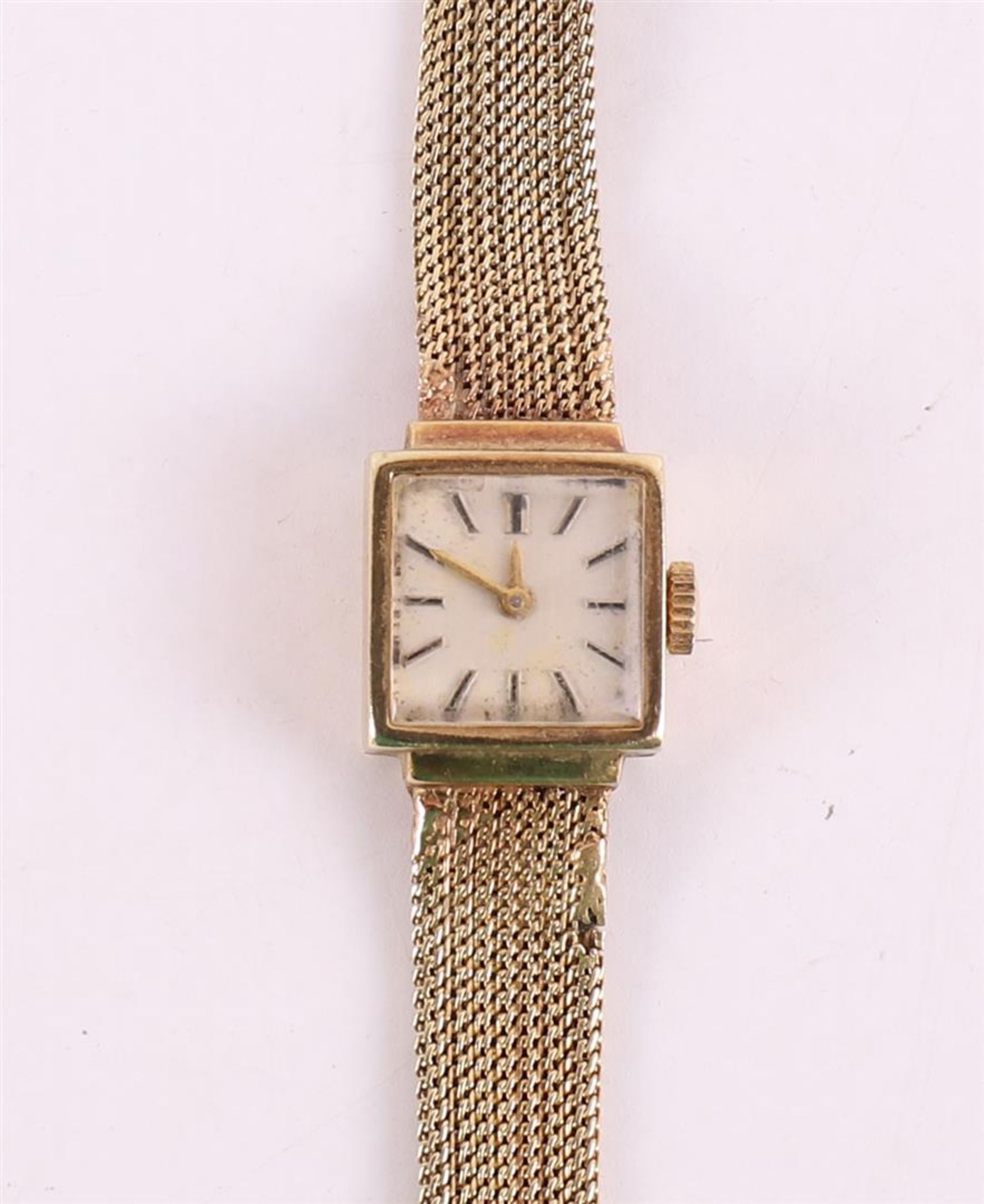 A women's wristwatch in 14 krt 585/1000 gold case and ditto gold strap. - Bild 2 aus 4