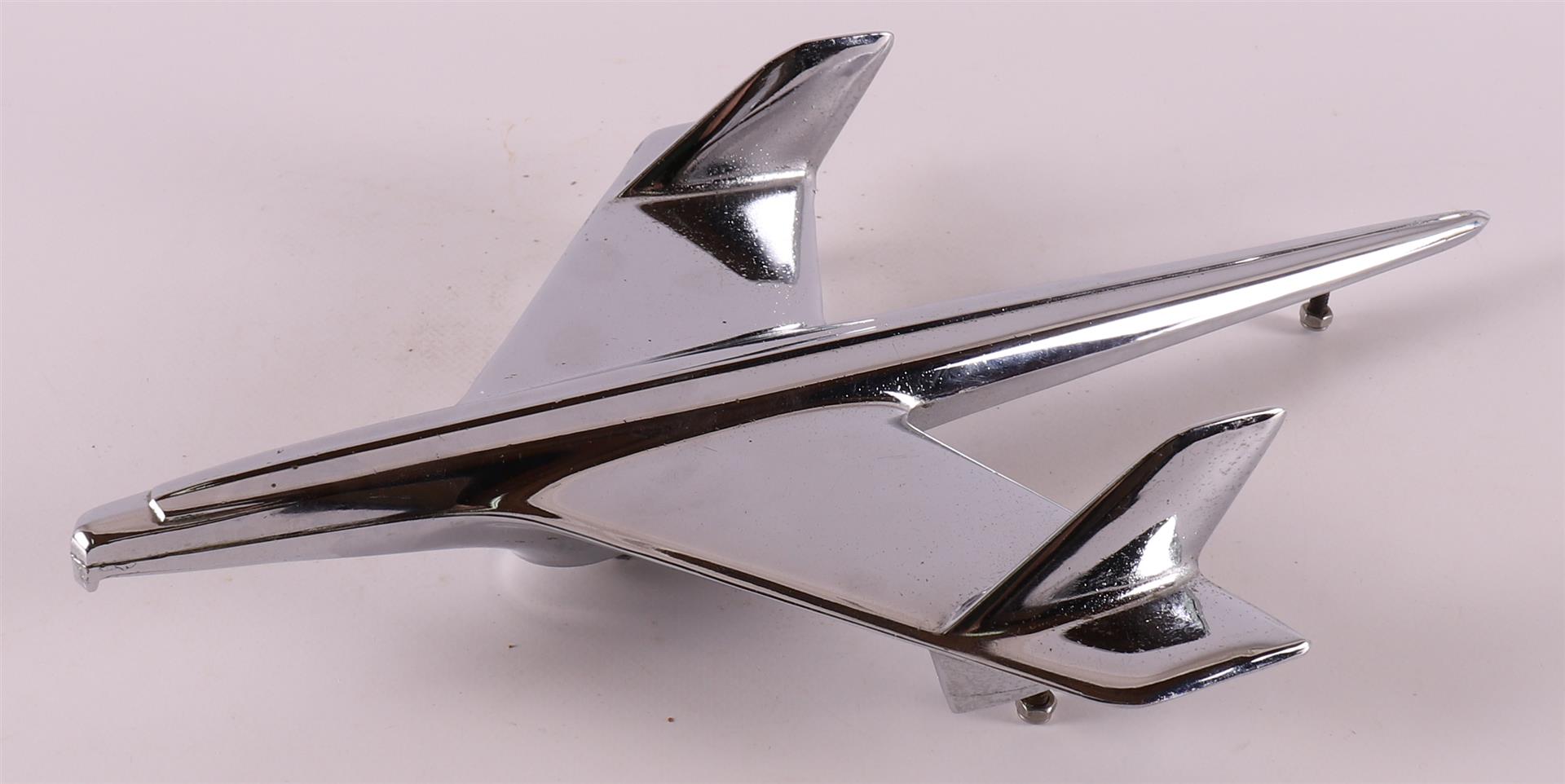 A chrome metal hood emblem, Chevrolet 'Flying Eagle', 1950s.