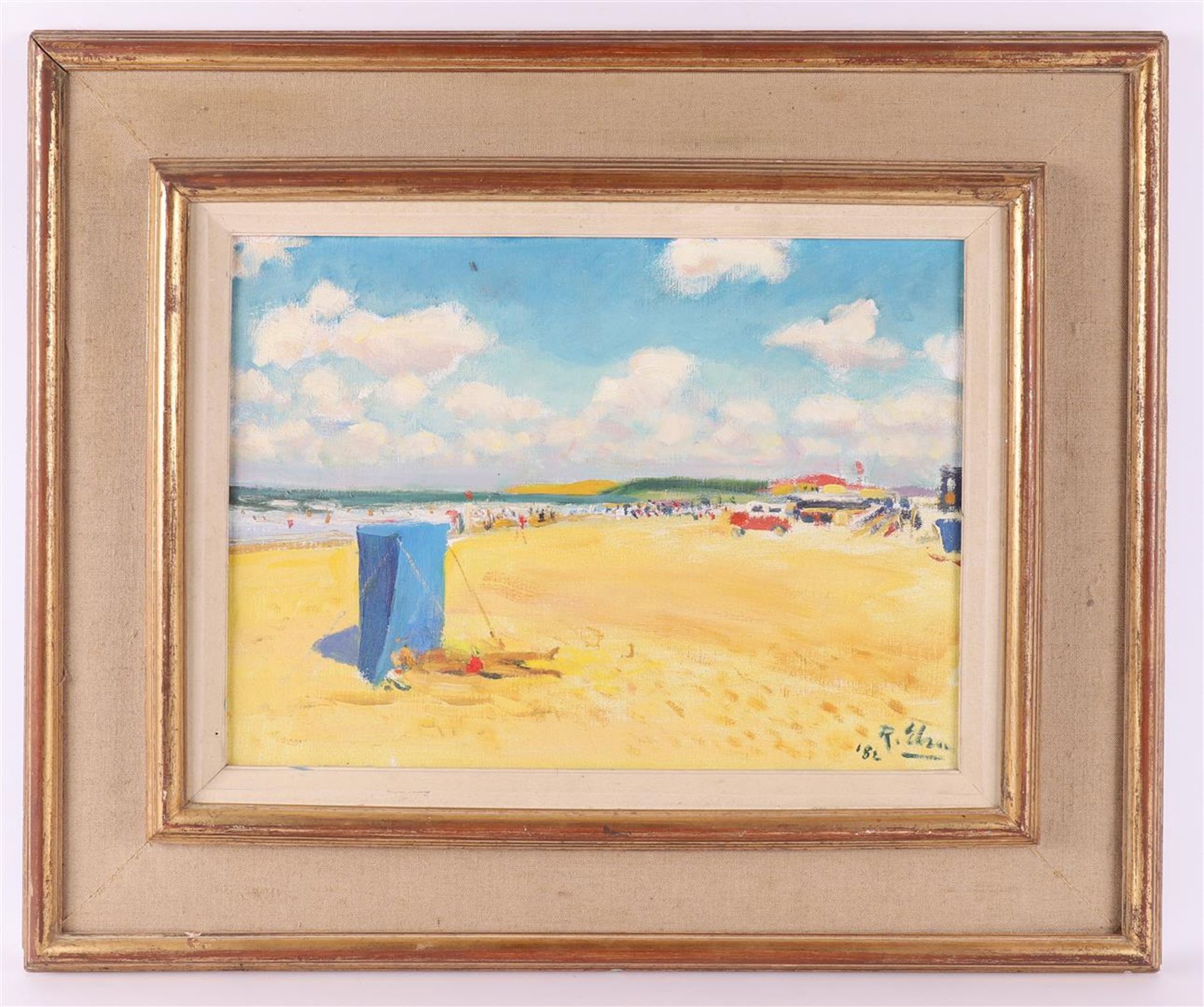 Elzer, Ruurd (Sneek 1915 - 1995 Groningen) 'Beach view',