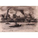 Elzer, Ruurd (Sneek 1915 - 1995 Groningen) 'Port of Rotterdam',
