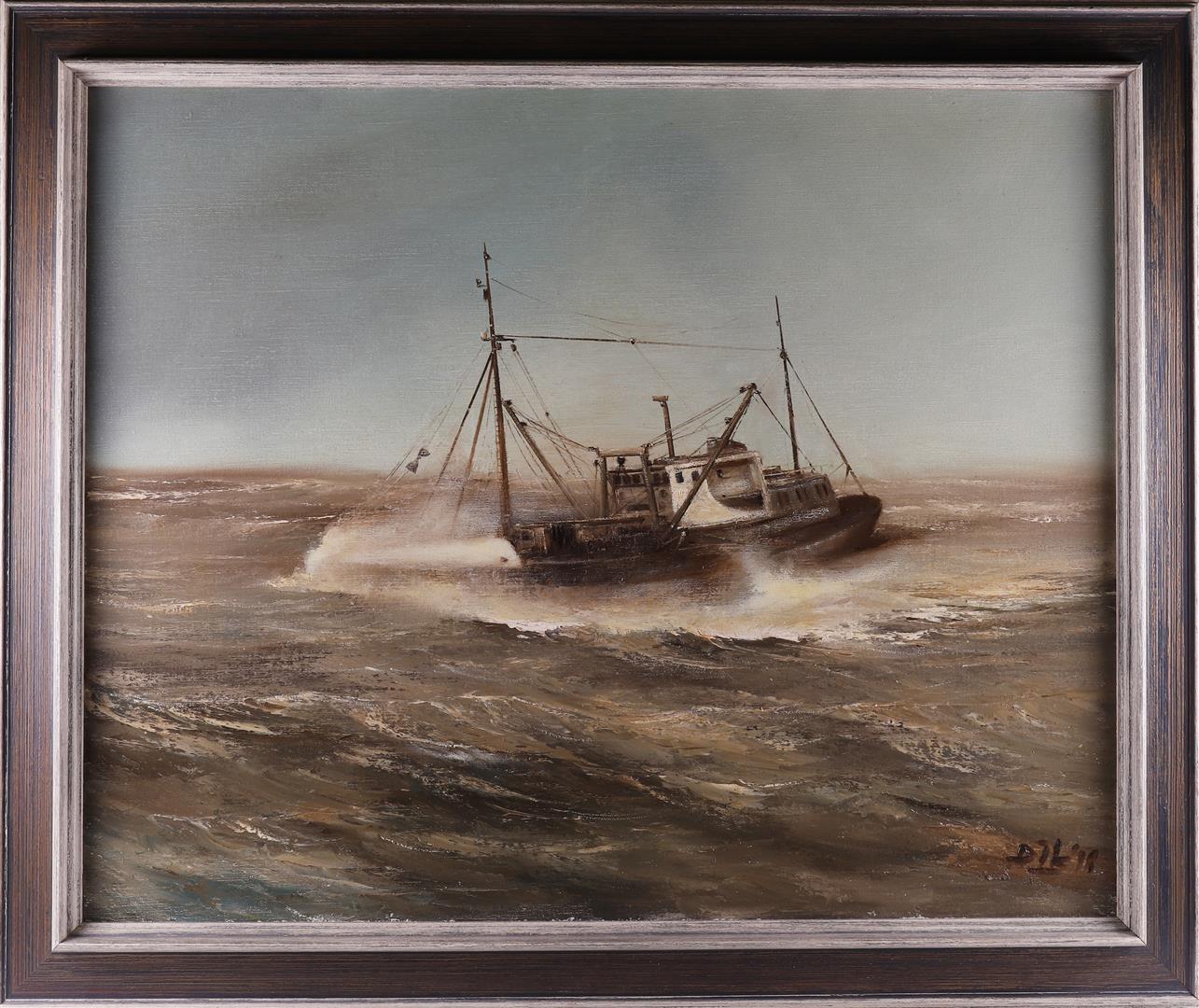 Dik, Pieter Daniël (1943-1984) 'Fish cutter on the high seas',