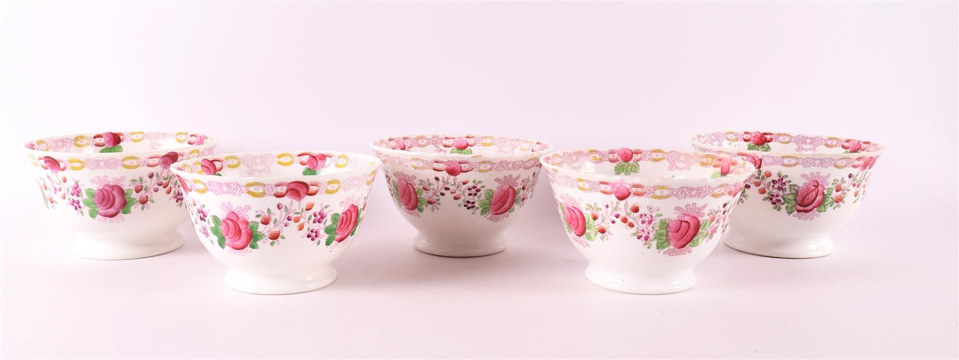 A set of five so-called rose bowls, England, Staffordshire, ca. 1860.