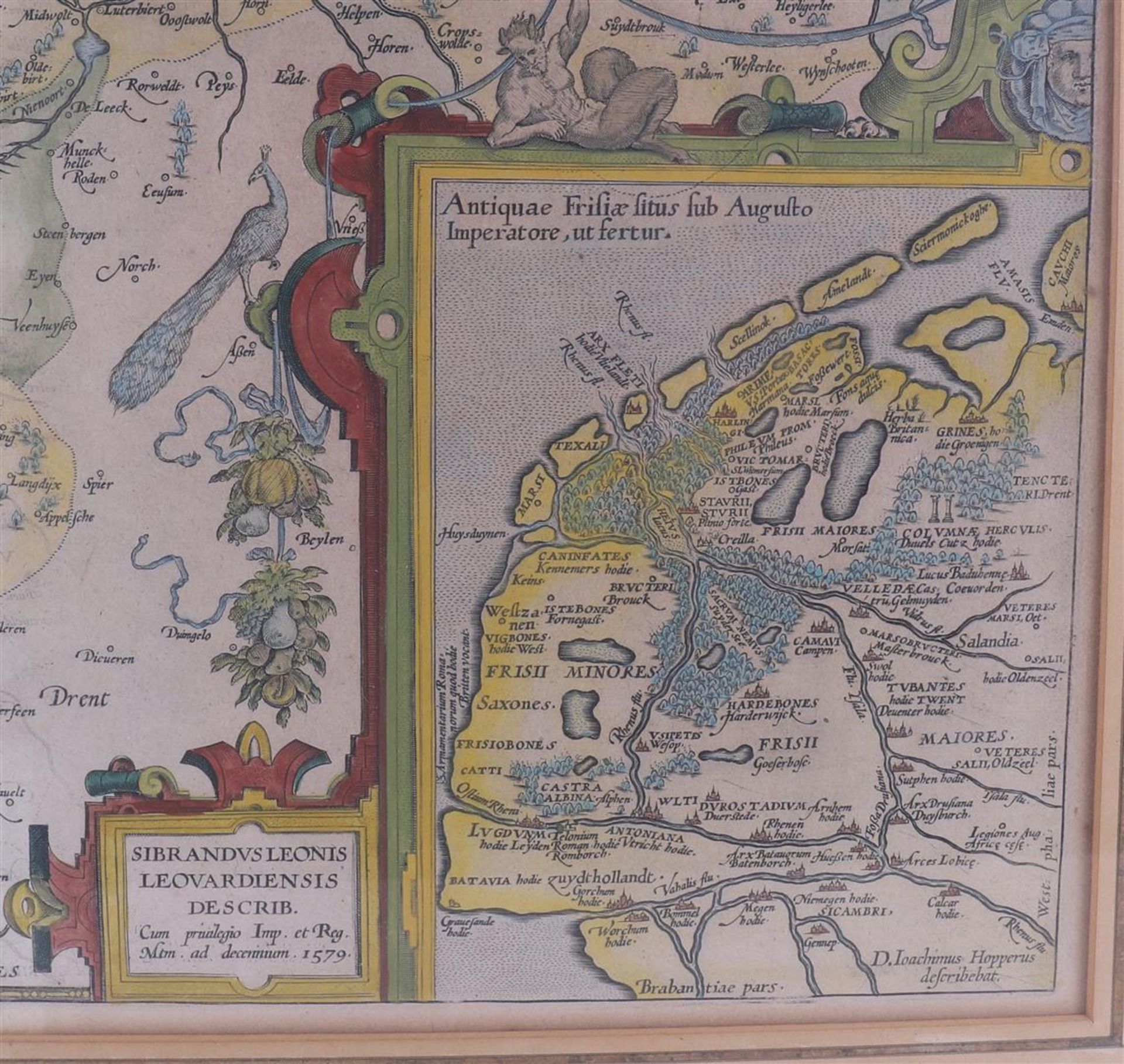 Topography, Friesland. 'Frisia Occidentalis', Abraham Ortelius, 1579. - Image 2 of 2