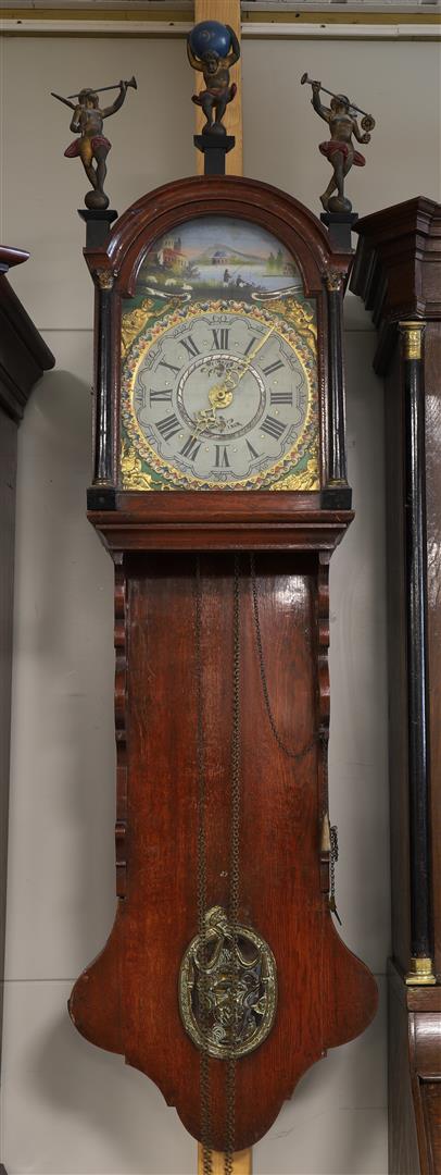 A Frisian tail clock, Friesland, mid 19th century.