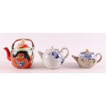 Three various porcelain teapots, Japan, 1st half of the 20th century.