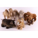 A lot of various plush Steiff animals, Germany, 2nd half of the 20th century.