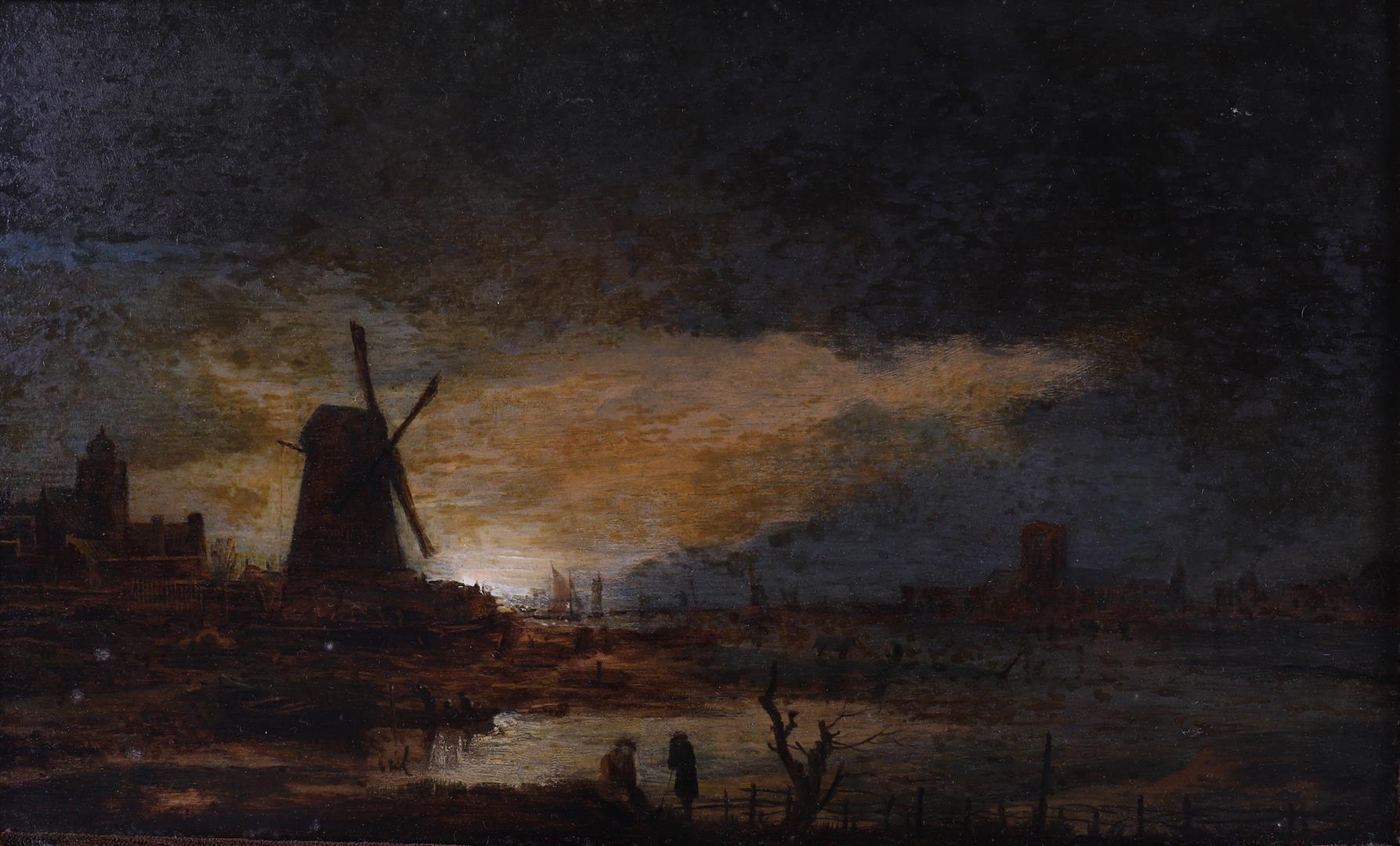 Neer van der, Aert (attributed to) 'Setting sun', - Image 2 of 7