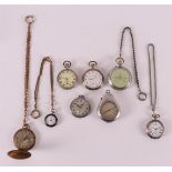 A lot of ten various men's and women's vest pocket watches, including 19th centu