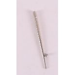 a second grade 835/1000 silver tambour needle, hammered decor, circa 1900