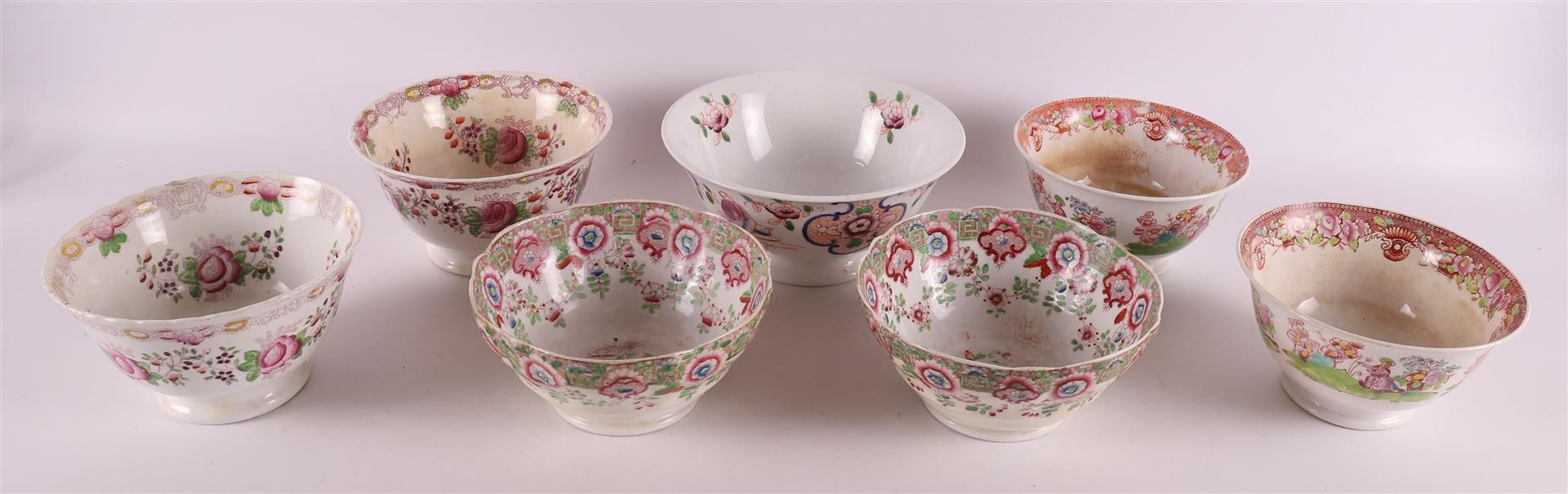 A lot of various earthenware cupboard bowls, including rose bowls, 19th century. - Image 2 of 4