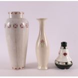 Three various pottery vases, new art, early 20th century.