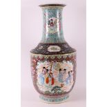 A large porcelain famille rose vase, China, Republic, 20th century.