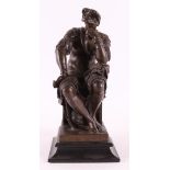 Berbedienne, Ferdinand (1810-1892) A brown patinated bronze Lorenzo de Medici.