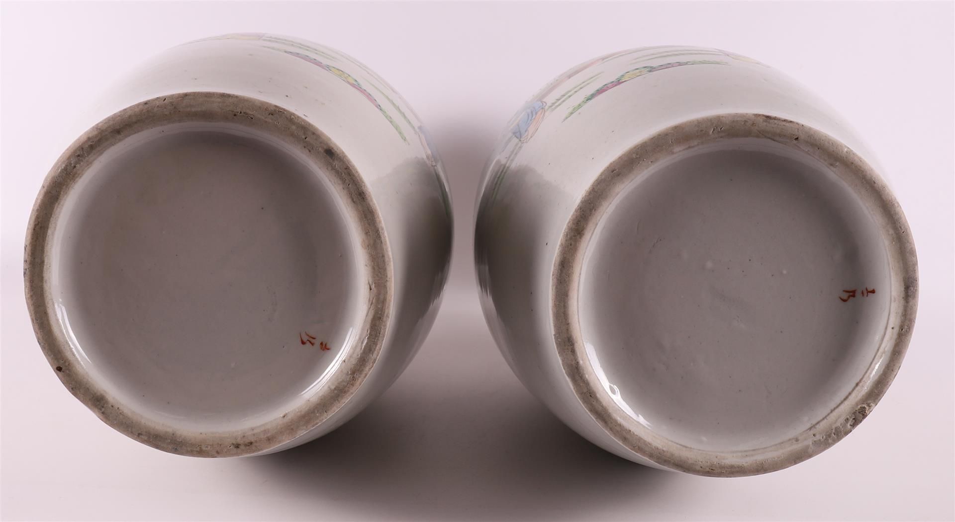 A pair of china baluster-shaped vases with handles, China, circa 1900. - Image 5 of 5