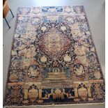 An oriental carpet, made in Iran.