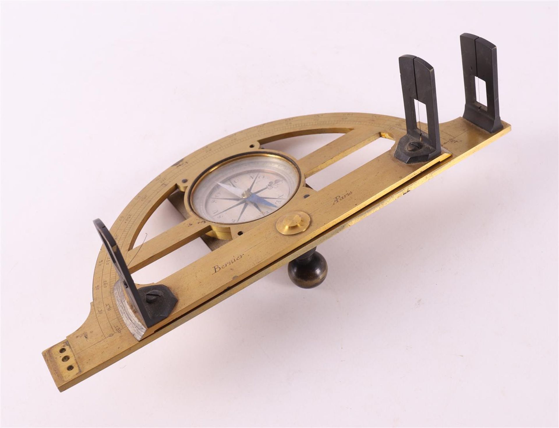 A brass protractor, Bernier Paris, France, circa 1800 - Image 2 of 3