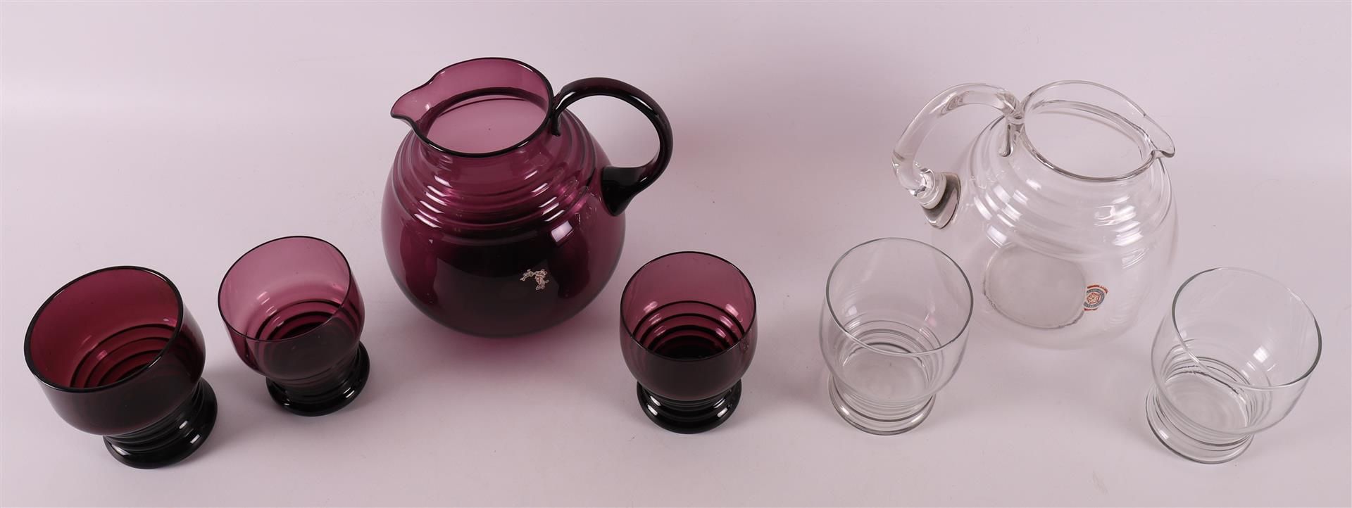 A carafe 'Marconi' with two glasses, 1933. Design: W.J.Rozendaal. - Image 2 of 3