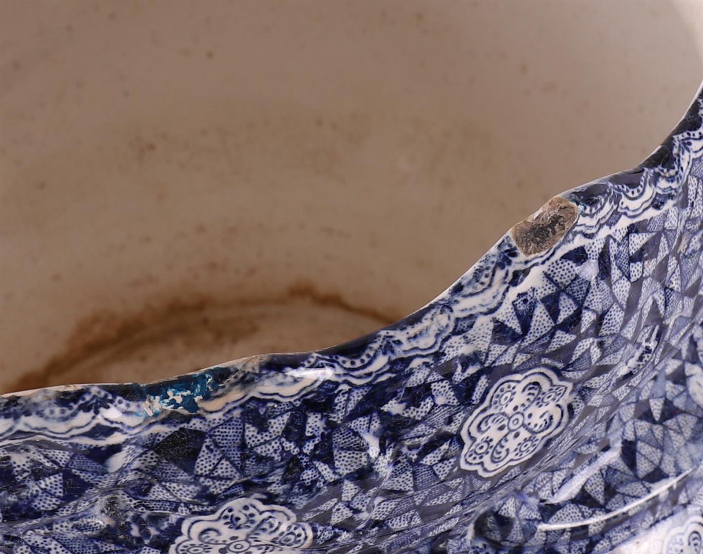 A blue earthenware cache pot, early 20th century. - Image 8 of 9