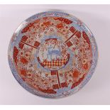A capital porcelain rouge de fer dish, Japan, Edo, 18th/19th century.