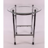 A chrome tube metal side table, Gispen style, ca. 1940.