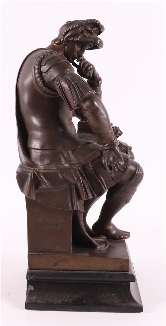 Berbedienne, Ferdinand (1810-1892) A brown patinated bronze Lorenzo de Medici. - Image 4 of 5