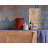 Nijmeijer, J. (Joop) (Hoogeveen 1941-2017) 'Still life of rusk tin'