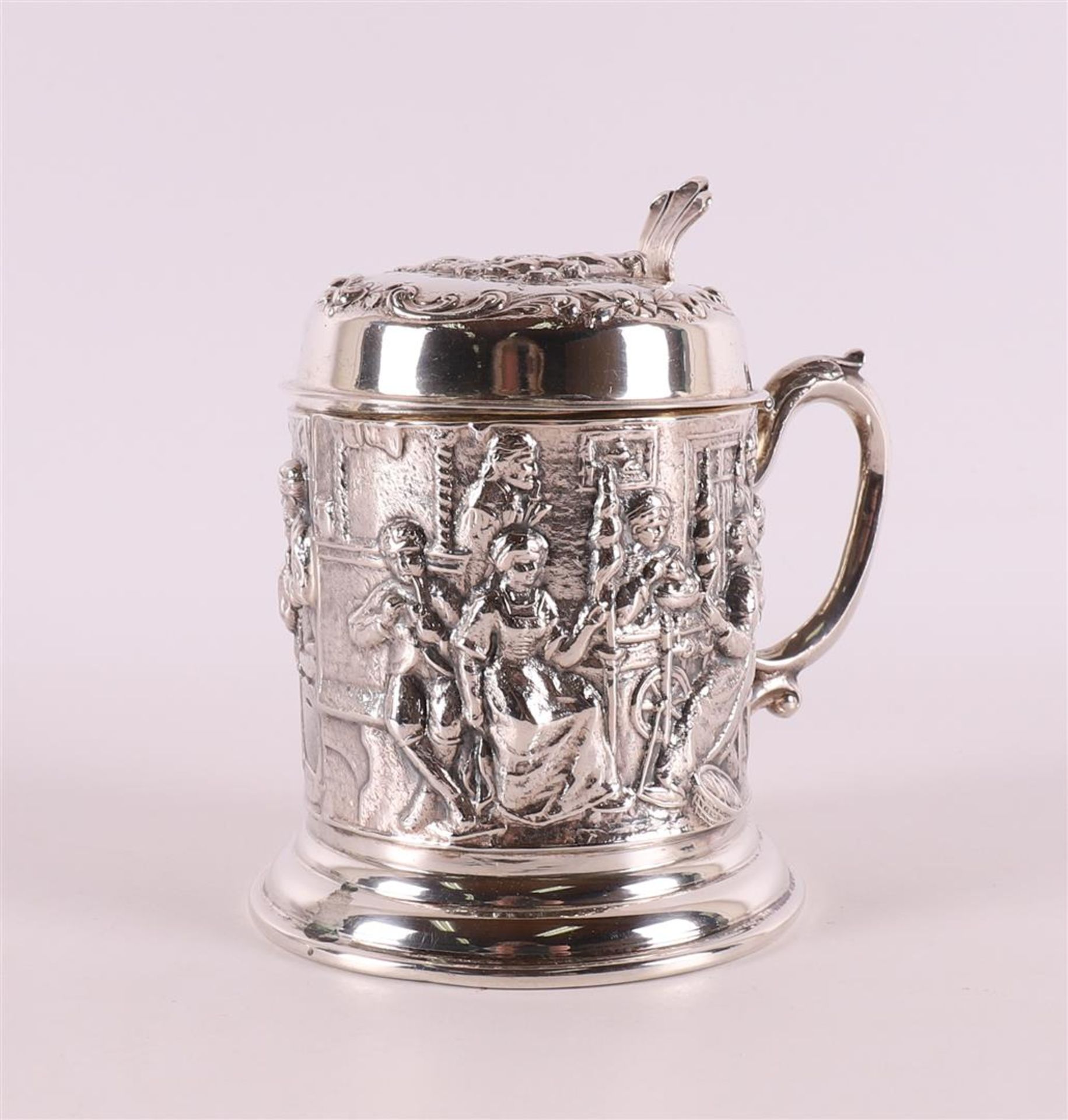 A second grade silver beer mug.