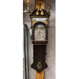 A double hooded tail clock, 1st half 19th century.