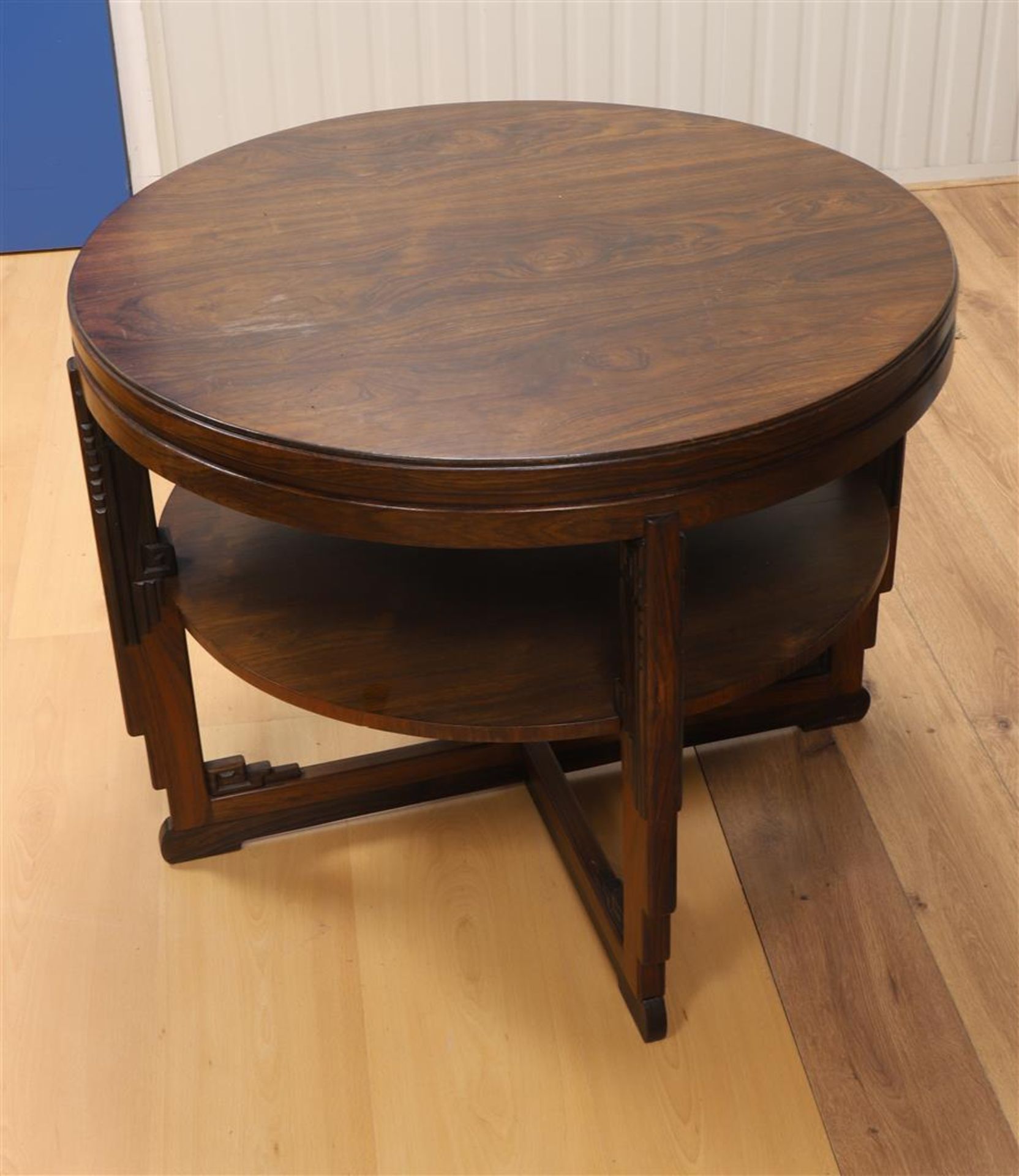 A round Amsterdam School coffee table, ca. 1920. - Image 2 of 2