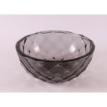 A fume glass faceted crystal bowl, mid 20th century.