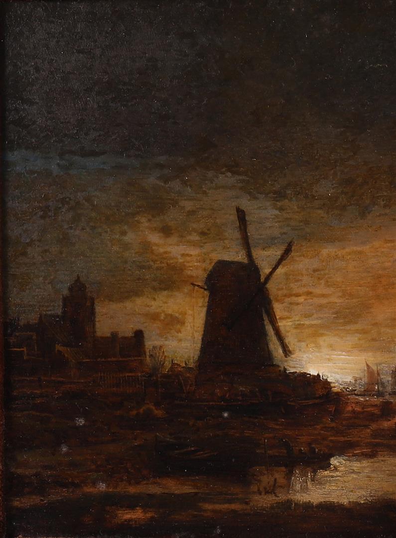 Neer van der, Aert (attributed to) 'Setting sun', - Image 7 of 7