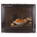 Dutch school 19th century 'Still life with fruit on a dish',