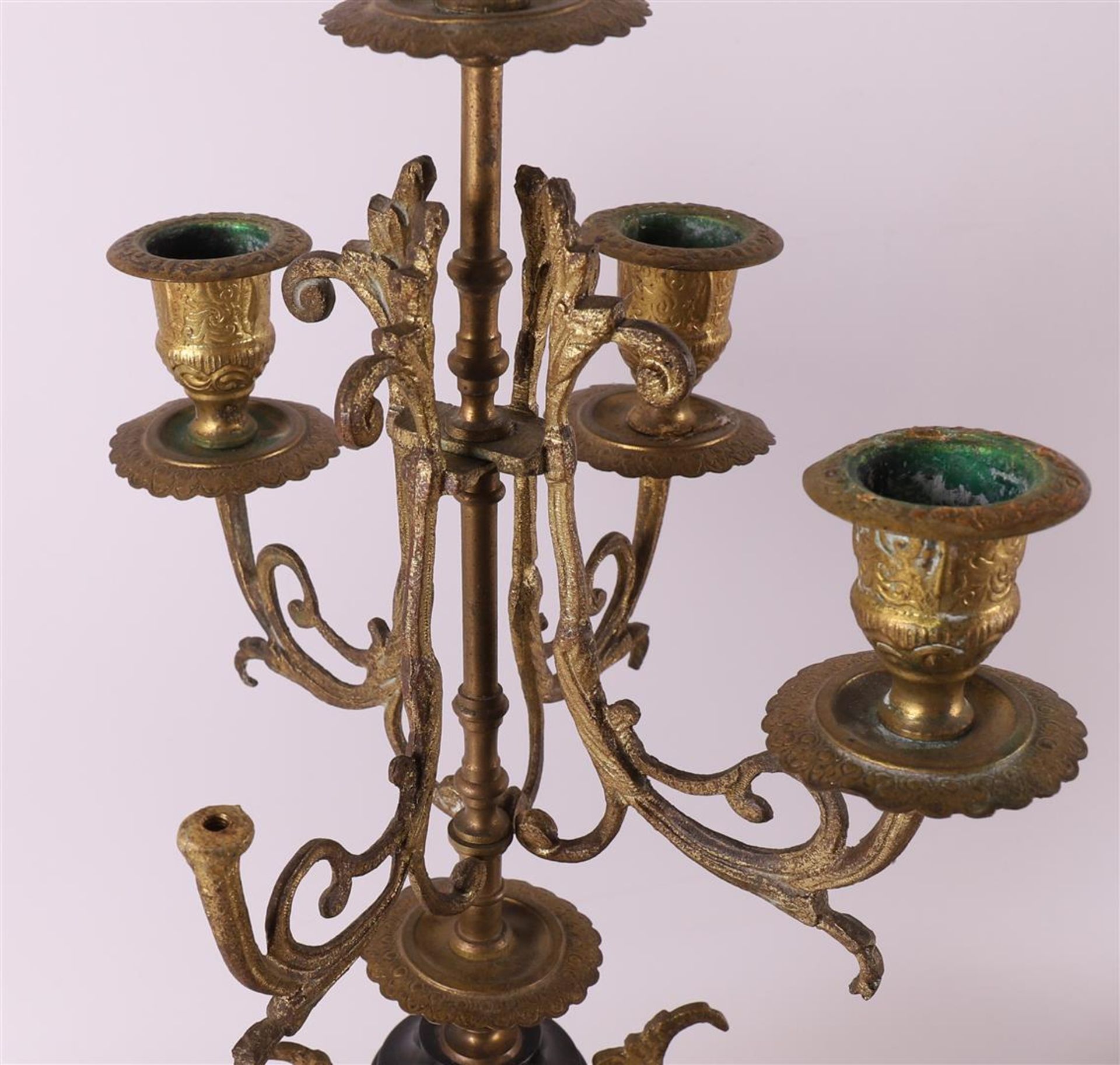 A pendulum set, 19th century. - Image 4 of 4