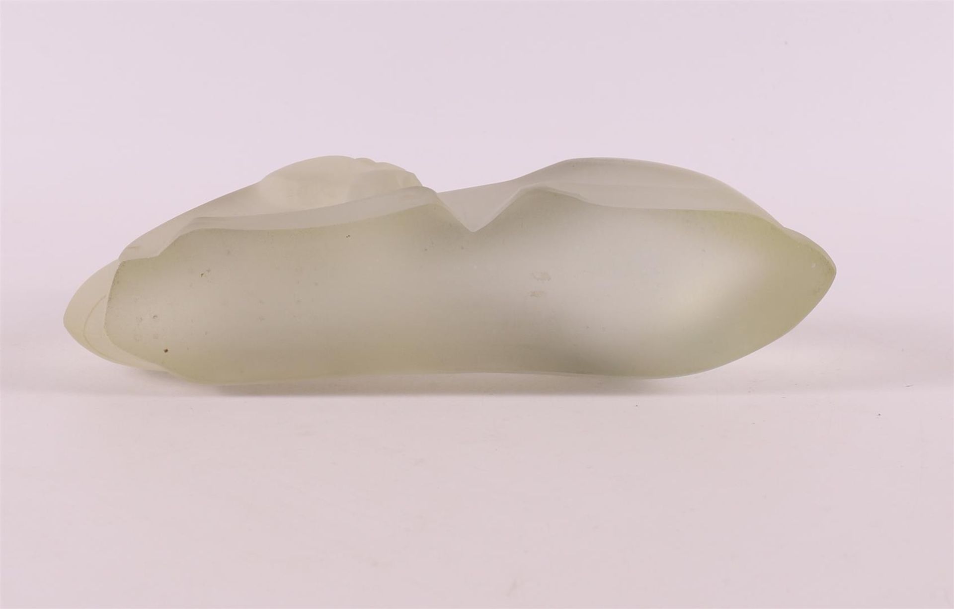 A satin glass plastic in the shape of a reclining deer, Lucienne Bloch. - Image 3 of 3