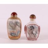 Two various snuff bottles, China 20th century.