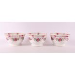 A set of three so-called rose bowls, England, Staffordshire, ca. 1860.