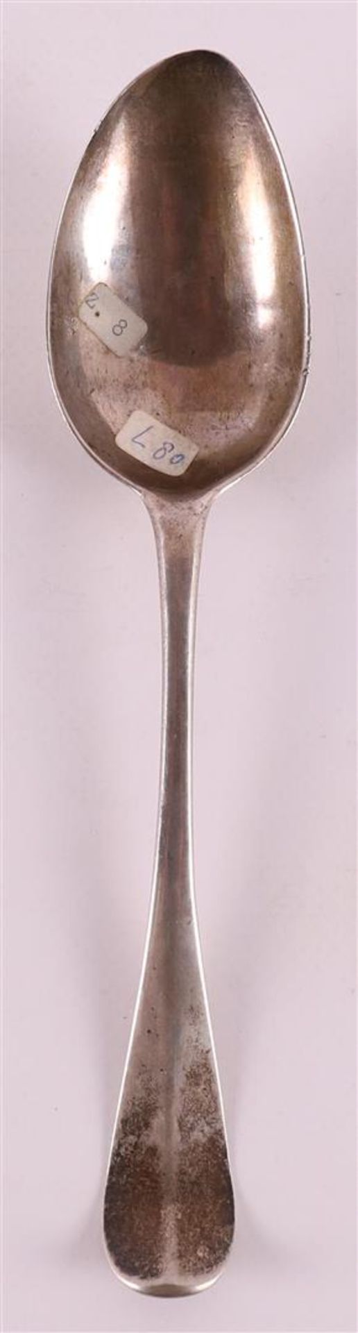 A silver memorial spoon with text, Groningen, year letter 1797/98. - Image 3 of 4