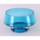 A blue glass bowl, modern/contemporary, 2nd half 20th century.