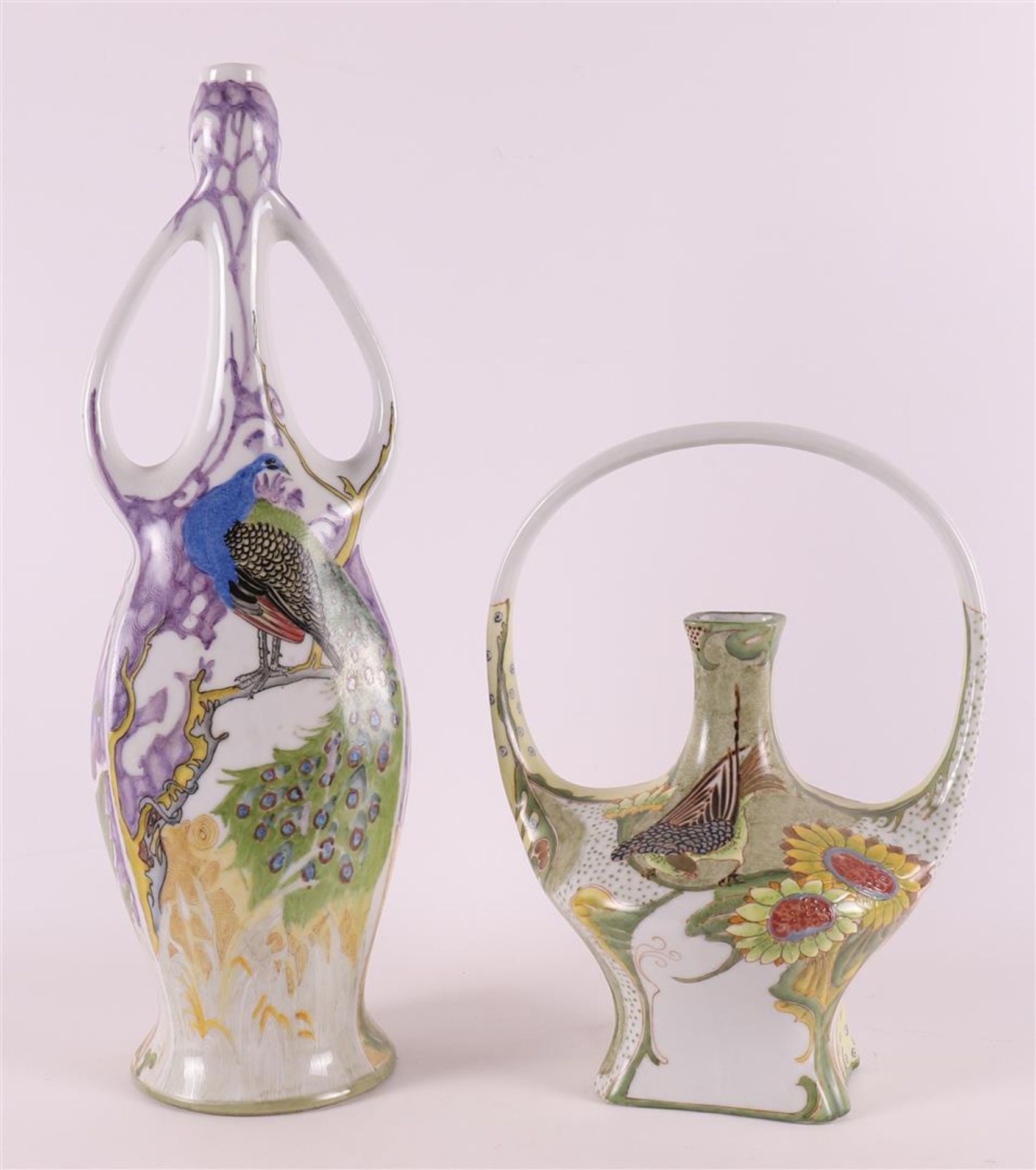 Two various porcelain vases, Art Nouveau style, after an antique example from th - Bild 2 aus 8