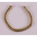 A 14 kt 585/1000 gold gourmet bracelet.