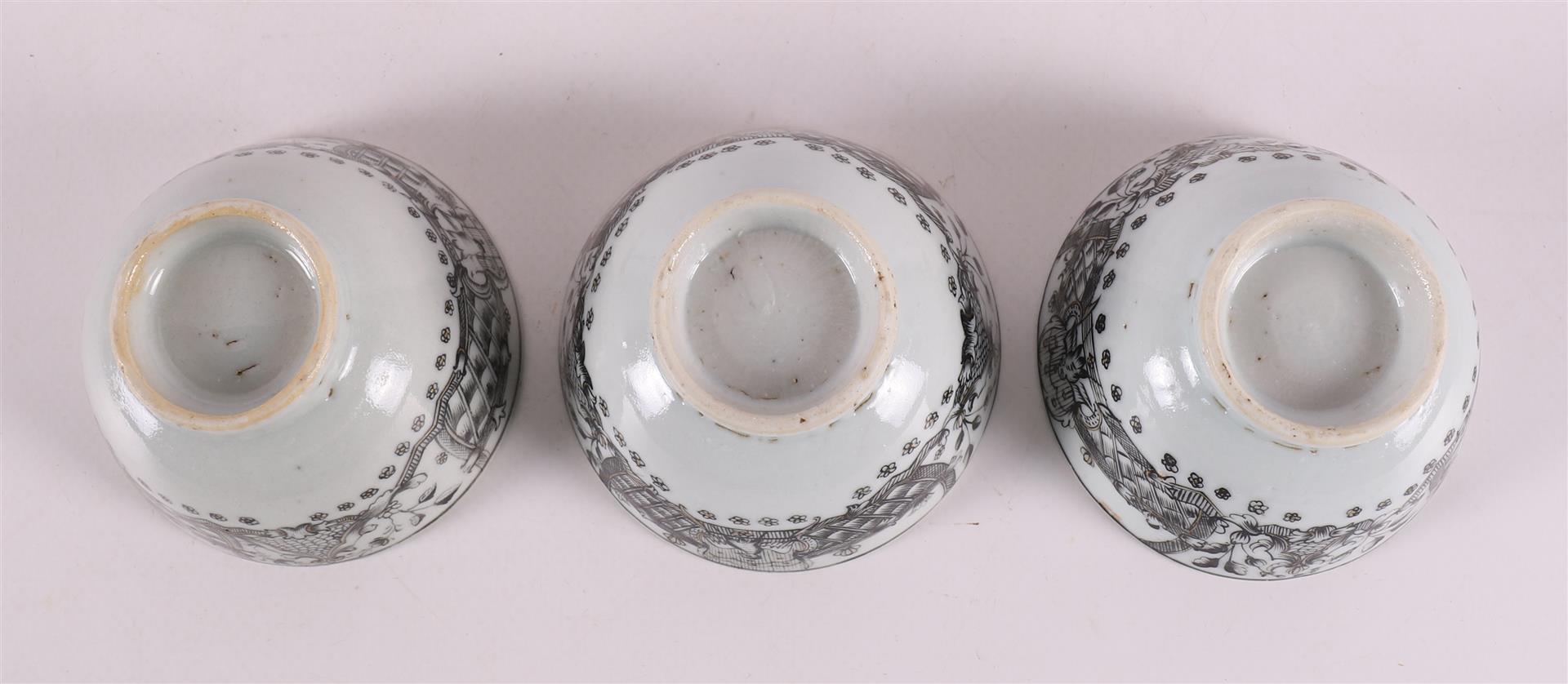 A series of six encre de Chine cups and saucers, China, Qianlong 18th century. - Image 13 of 22