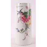 A cylindrical porcelain vase, China, Republic, early 20th century.