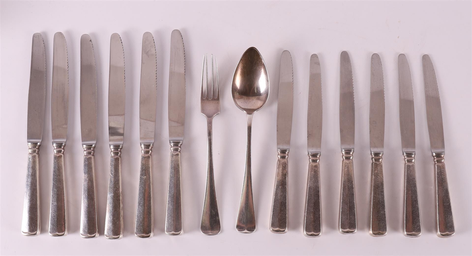 A 2nd grade 835/1000 silver cutlery set, Haags Lof, year letter 1929.