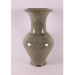 A celadon baluster-shaped porcelain vase, China, 19th century