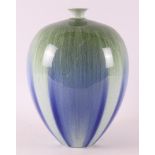 A blue/green glazed porcelain vase, China, 21st century.