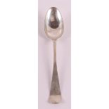 A silver memorial spoon, Harmannus Oving, Groningen, 19th century.