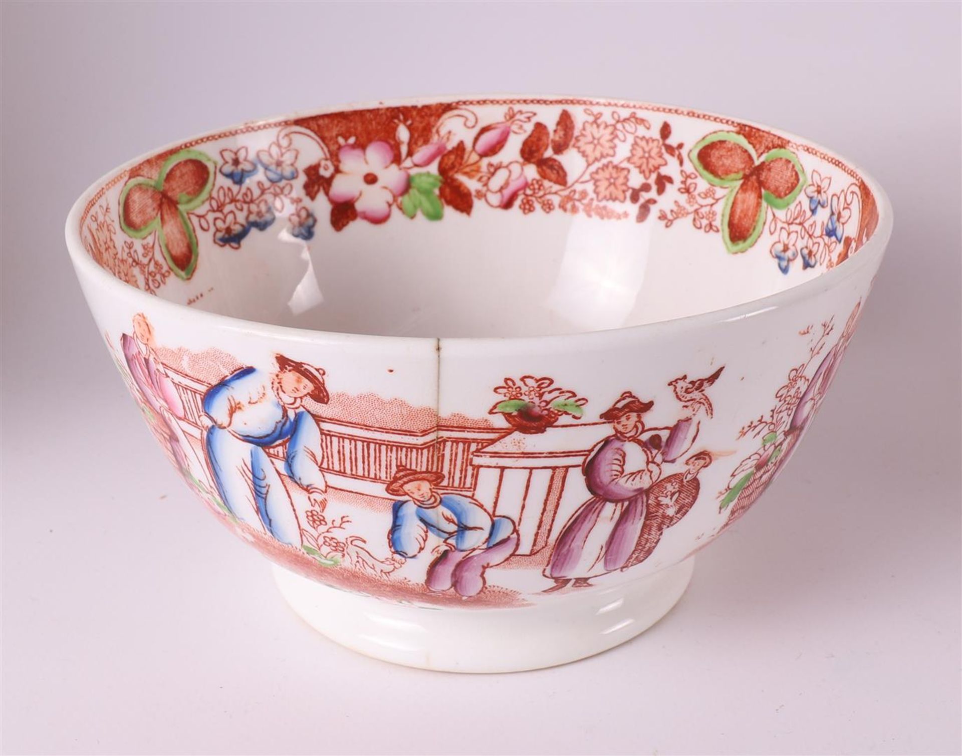 A lot of various earthenware cupboard bowls, including Chinoise transfer decor,  - Bild 5 aus 5